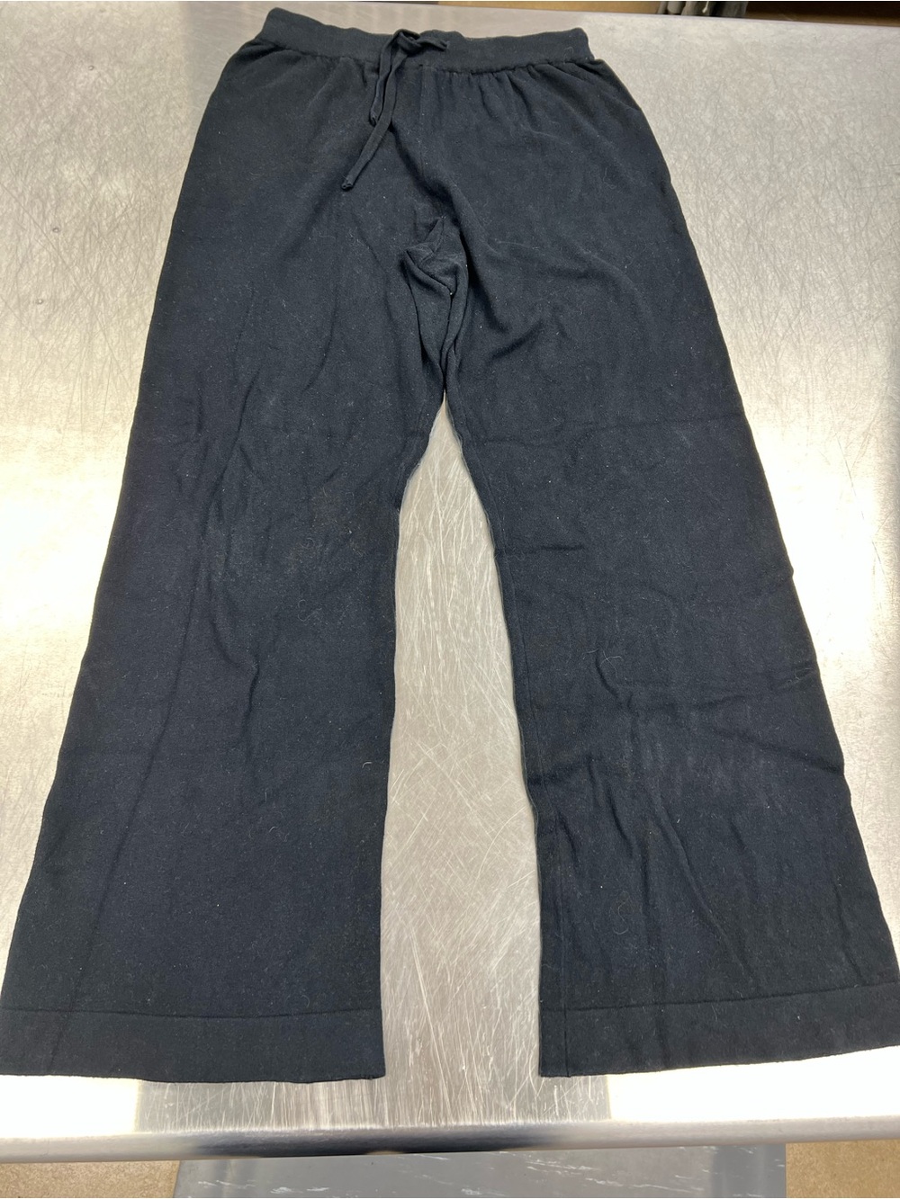 nuuds Knit Wide Leg Black Jogger Pants Women’s Large